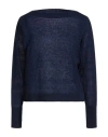 Mardi Woman Sweater Midnight Blue Size L Superkid Mohair, Polyamide, Merino Wool In Blue