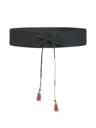 Mare Di Latte Andria Tassel-detail Belt In Black