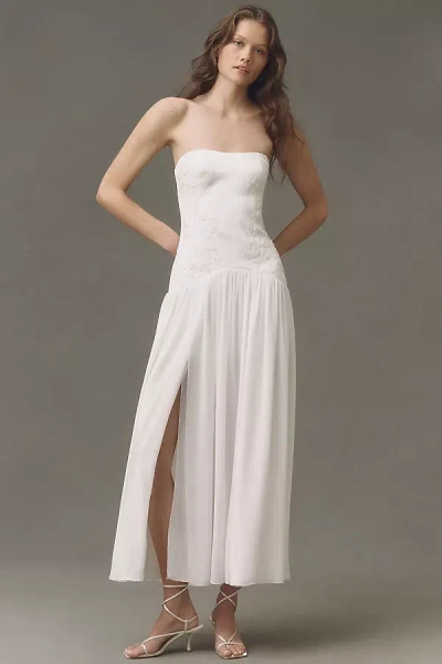 Mare Mare Deco Bustier Maxi Dress In White