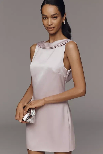 Mare Mare Draped Satin Mini Dress In Pink