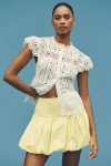 Mare Mare Drop-waist Bubble-hem Mini Skirt