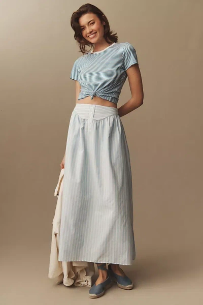 Mare Mare Drop-waist Maxi Skirt In Blue