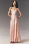 Mare Mare Emmy Satin Corset Maxi Dress In Pink