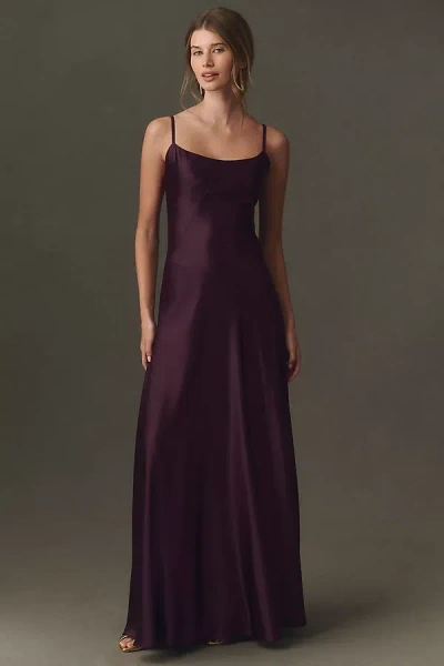 Mare Mare Emmy Satin Corset Maxi Dress In Purple