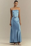 Mare Mare Evie Strapless Satin Set In Blue