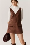 Mare Mare Faux-suede Sleeveless V-neck Romper In Brown