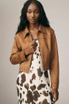 Mare Mare Faux-suede Studded Jacket In Sand