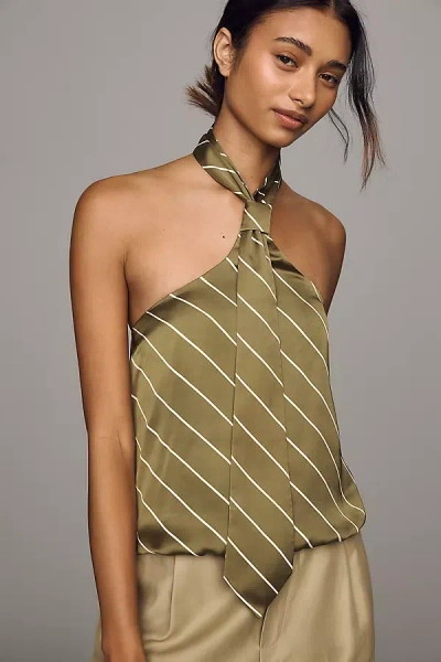 Mare Mare Halter Tie Top In Green