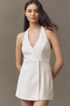 Mare Mare Halter V-neck Blazer Romper