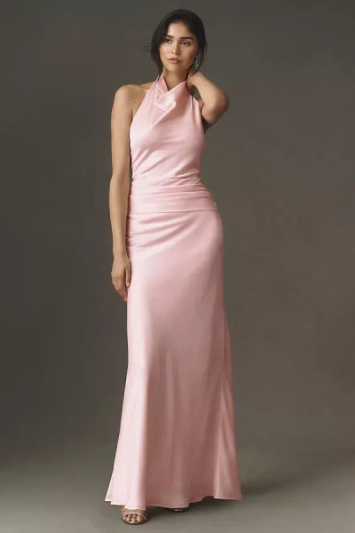 Mare Mare Isabella High-neck Maxi Dress In Pink