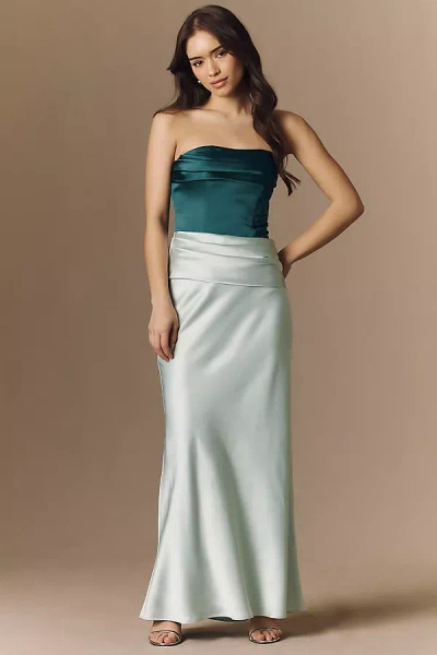 Mare Mare Isabella Strapless Ruched Corset Dress In Blue