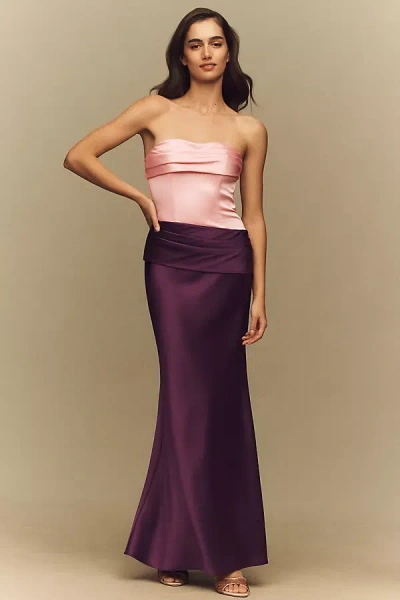 Mare Mare Isabella Strapless Ruched Corset Dress In Pink