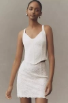 Mare Mare Lace Corset Tank & Mini Skirt Set In White
