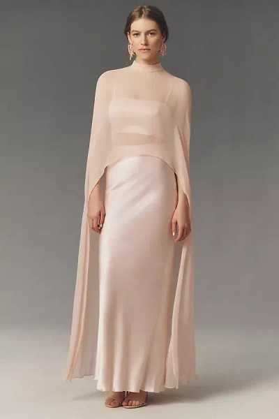 Mare Mare Lydia Satin Skirt And Cape Set In Orange