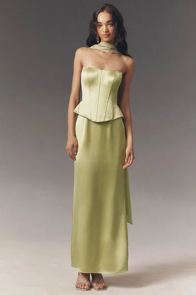 Mare Mare Mimi Satin Corset Dress In Gray