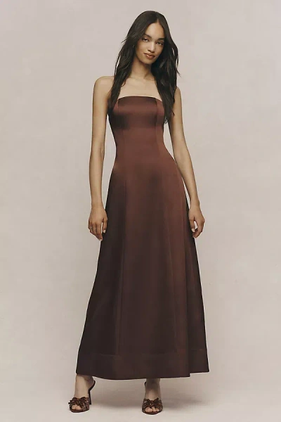 Mare Mare Piper Strapless Fit & Flare Maxi Dress In Brown