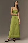 Mare Mare Piper Strapless Fit & Flare Maxi Dress In Green