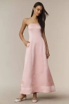 Mare Mare Piper Strapless Fit & Flare Maxi Dress In Pink
