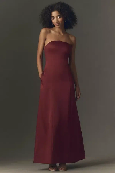 Mare Mare Piper Strapless Fit & Flare Maxi Dress In Purple