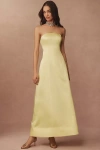 Mare Mare Piper Strapless Fit & Flare Maxi Dress In Yellow