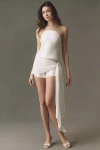 Mare Mare Polished Tie Skort Set In White