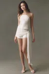 Mare Mare Polished Tie Skort Set In White