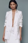 Mare Mare Satin Blazer Jacket In White