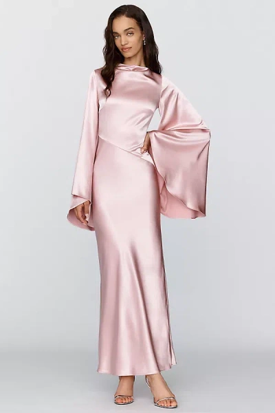 Mare Mare Satin Maxi Dress In Pink