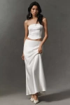 Mare Mare Satin Slip Skirt In White