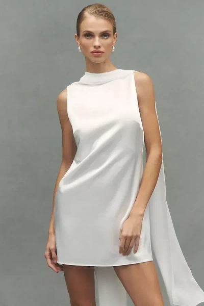 Mare Mare Scarf Satin Mini Dress In White