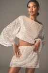 Mare Mare Sequin Long-sleeve Cropped Top & Mini Skirt Set