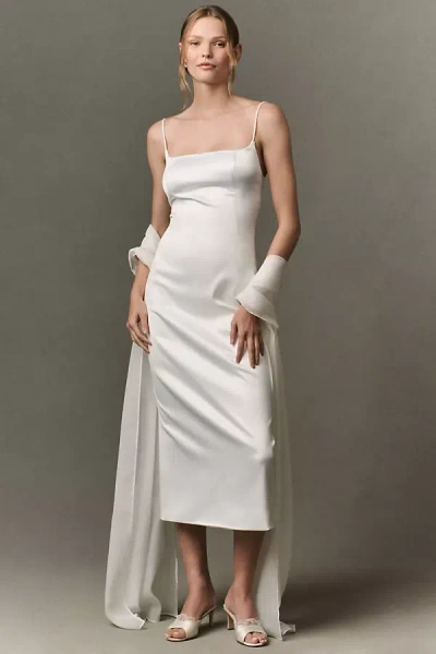 Mare Mare Sheer Draped Pashmina Wrap In White
