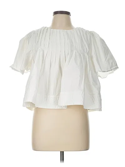 Pre-owned Mare Mare Short Sleeve Blouse In White