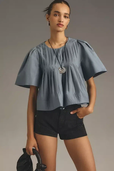 Mare Mare Short-sleeve Swing Top In Blue