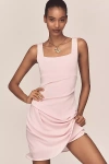 Mare Mare Sleeveless Square-neck Mini Dress In Pink