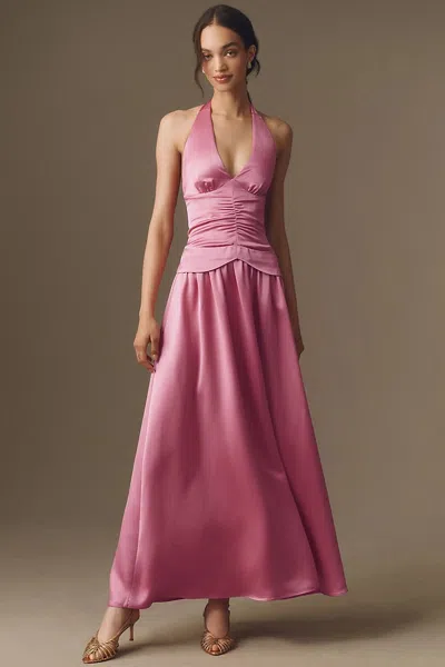 Mare Mare Sloane Halter Maxi Dress In Pink