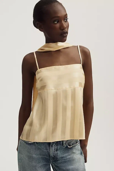 Mare Mare Square-neck Tank With Scarf Top In Neutral