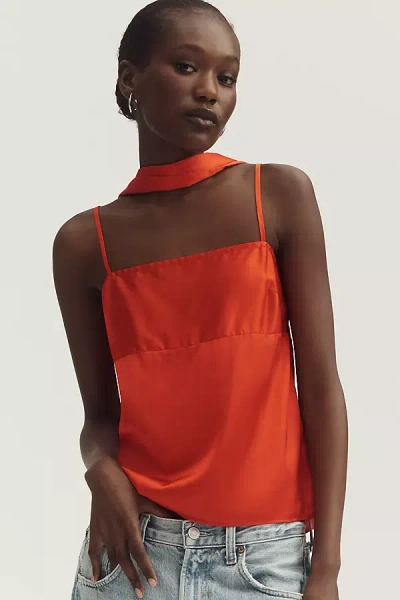 Mare Mare Square-neck Tank With Scarf Top In Red