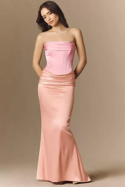 Mare Mare Strapless Corset Maxi Dress In Multi