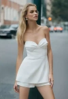 Mare Mare Strapless Fit & Flare Mini Dress In White