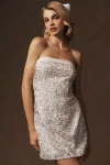 Mare Mare Strapless Foldover Sequin Fitted Mini Dress