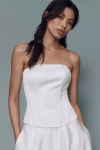 Mare Mare Strapless Structured Corset Top In White