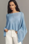 Mare Mare Thin Knit Poncho In Blue
