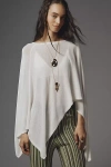 Mare Mare Thin Knit Poncho In White