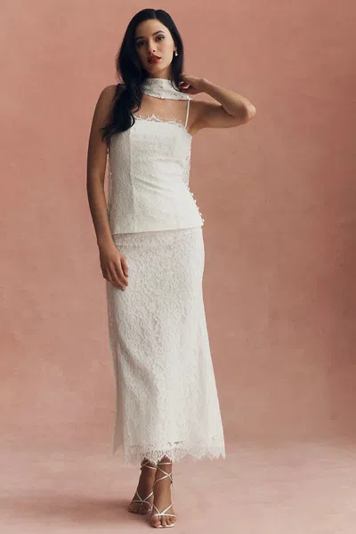 Mare Mare Top And Maxi Skirt Lace Set In White