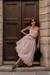 Mare Mare Tulle Bubble Midi Dress In Pink