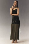 Mare Mare Velvet Scarf-neck Maxi Dress In Green