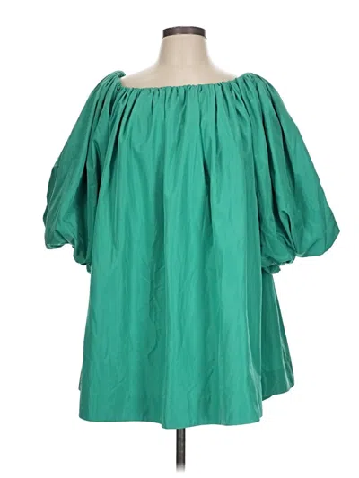 Pre-owned Mare Mare X Anthropologie 3/4 Sleeve Blouse In Green