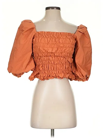 Pre-owned Mare Mare X Anthropologie 3/4 Sleeve Blouse In Orange