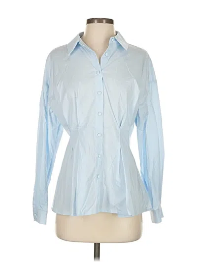 Pre-owned Mare Mare X Anthropologie Long Sleeve Button Down Shirt In Blue